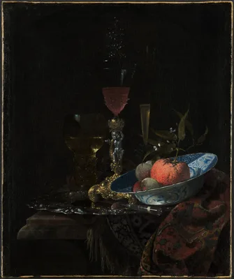 Wineglass and a Bowl of Fruit — Willem Kalf