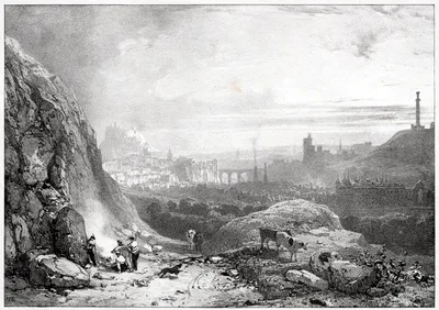 Edinburgh from St. Anthony Chapel — Richard Parkes Bonington
