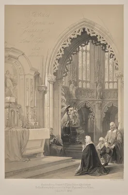 Sketches in Belgium and Germany, Second Series:  No. 1 - Title Page - St. Jacques, Liege — Louis Haghe