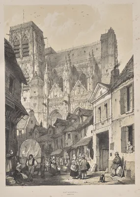 Architecture of the Middle Ages:  Cathedral, Abbeville — Joseph Nash