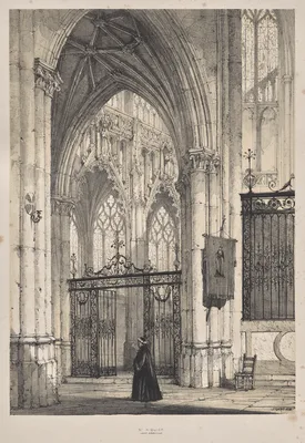 Architecture of the Middle Ages:  Church of St. Riquier, near Abbeville — Joseph Nash