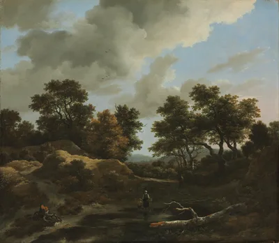 Wooded and Hilly Landscape — Jacob van Ruisdael