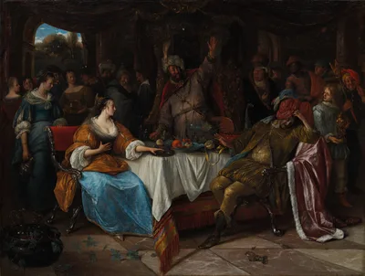 Esther, Ahasuerus, and Haman — Jan Steen