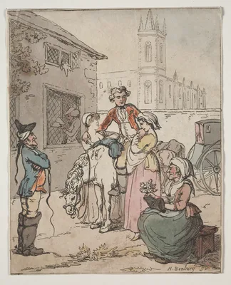 Scene Outside an Inn — Henry Bunbury