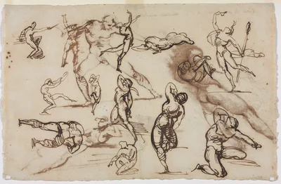 Sheet of Sketches (verso) — Théodore Géricault