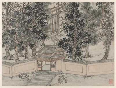 Tiger-Flight Spring at the Back Gate, from Twelve Views of Tiger Hill, Suzhou — Shen Zhou