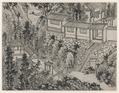 The Pine Retreat, from Twelve Views of Tiger Hill, Suzhou — Shen Zhou