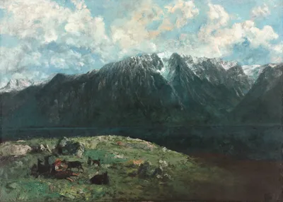 Panoramic View of the Alps, Les Dents du Midi — Gustave Courbet