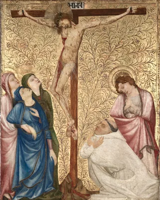 Calvary with a Carthusian Monk — Jean de Beaumetz