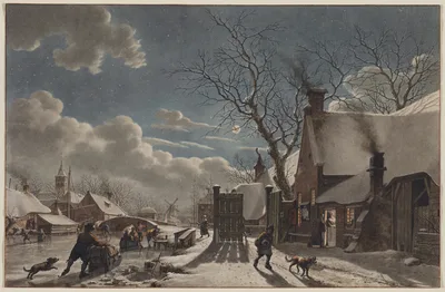 Winter Night in a Dutch Town — Jacob Cats