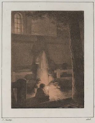 Children with Candle — Jean-Baptiste Isabey