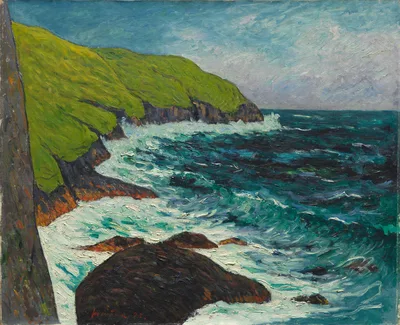The Cliffs at Beg-ar-Fry, Saint-Jean-du-Doigt — Maxime Maufra