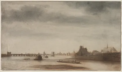 View of Orléans from the Loire — Lambert Doomer