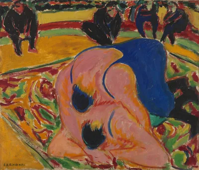 Wrestlers in a Circus — Ernst Ludwig Kirchner