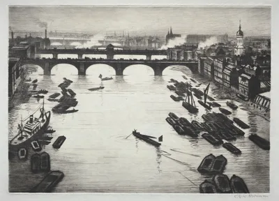 London Bridges — C. R. W. Nevinson