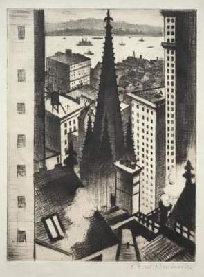 Temple of New York — C. R. W. Nevinson