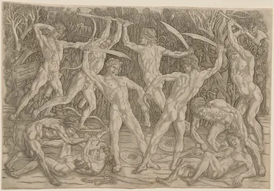 Battle of the Nudes — Antonio del Pollaiuolo