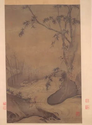 Bamboo and Ducks by a Rushing Stream — Ma Yuan