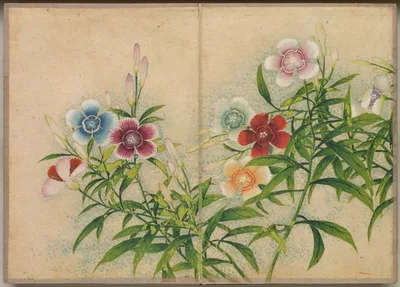 Desk Album: Flower and Bird Paintings (Pinks) — Zhang Ruoai