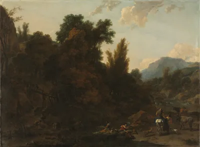 Rush Gatherers — Nicolaes Pieterszoon Berchem
