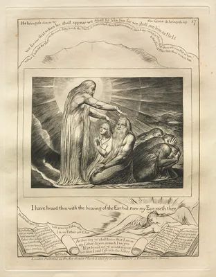 The Book of Job:  Pl. 17, I have heard thee with the hearing of the Ear but now my Eye seeth thee — William Blake