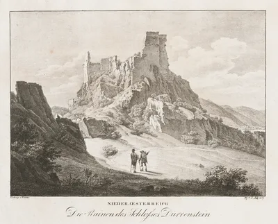 Nieder-oesterreich, Die Ruinen des Schlosses — Jakob Alt
