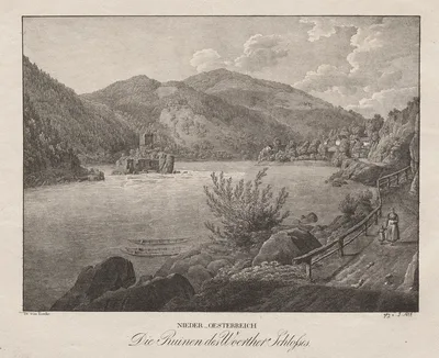Nieder-oesterreich, Die Ruinen des Woerther Schlosses — Jakob Alt