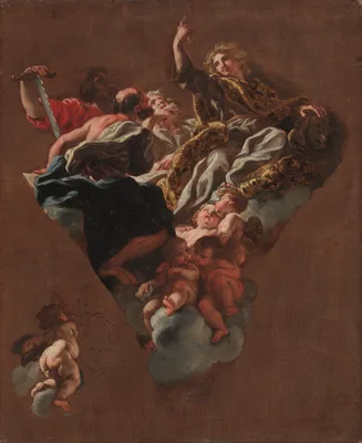 Sketch for "The Four Prophets of Israel" (for Il Gesù, Rome) — Giovanni Battista Gaulli