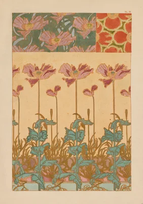 Documents Decoratifs:  Oriental Poppies — Alphonse Mucha