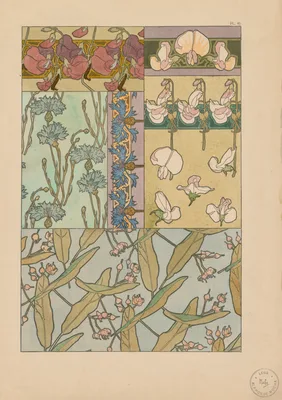 Documents Decoratifs:  Sweet Peas — Alphonse Mucha