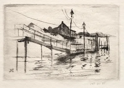 Footbridge, Bridgeport, Connecticut — John Henry Twachtman