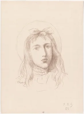 Tête de Jeune Fille — Pierre Puvis de Chavannes