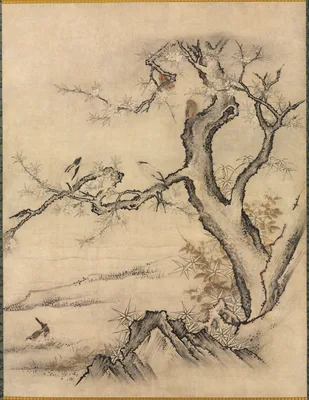 Flowers and Birds in a Spring Landscape — Kanō Motonobu