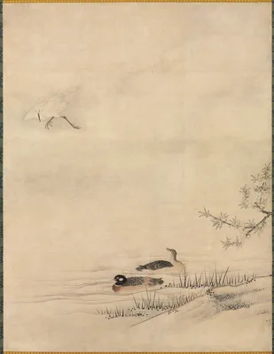 Flowers and Birds in a Spring Landscape — Kanō Motonobu
