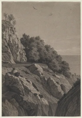 Rocky Cliff on a Coast — Anonymous