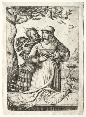 Soldier Embracing a Woman — Daniel Hopfer