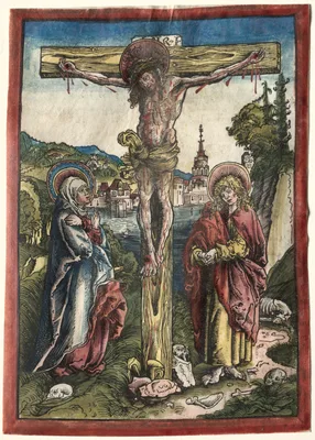 Christ on the Cross between the Virgin and Saint John — Lucas Cranach the Younger