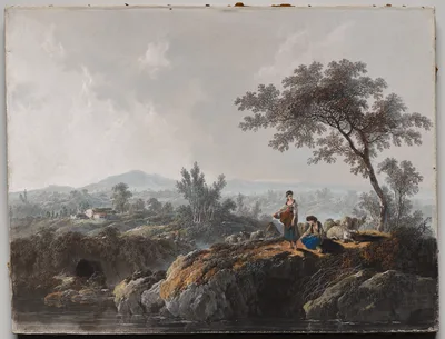 Shepherds in a Landscape — Jean-Baptiste Pillement