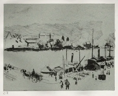 Quai Boieldieu in Rouen — Camille Pissarro