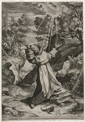 St. Francis Receiving the Stigmata — Agostino Carracci