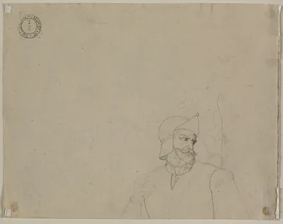 Soldier in a Landscape (verso) — Carl Ludwig Tischbein