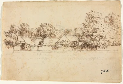Cottages — Jean-François Millet