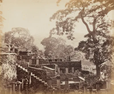 Japanese Temple Graveyard, Shuntoji, Nagasaki — Felice Beato