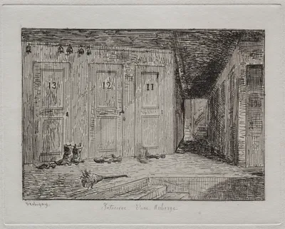 Interior of an Inn — Charles-François Daubigny