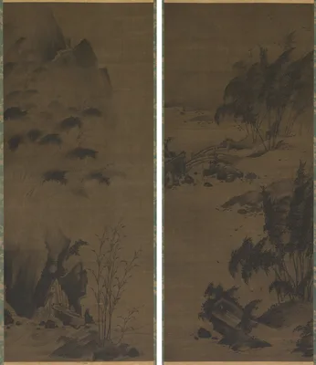 Bamboo in Rain; Bamboo in Wind — Girolamo Genga