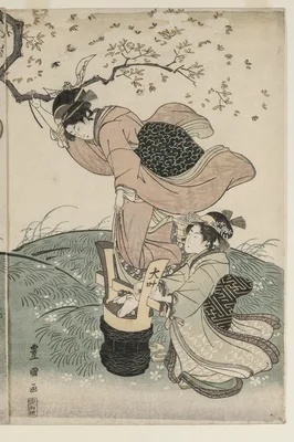 Cherry Blossoms in the Wind — Utagawa Toyokuni I
