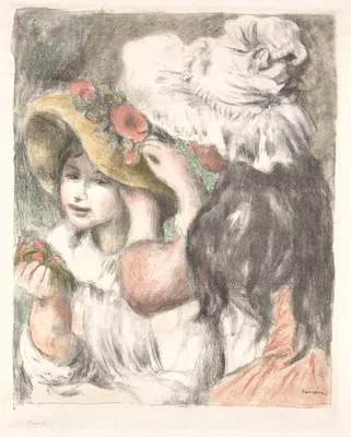 Pinning the Hat — Pierre-Auguste Renoir