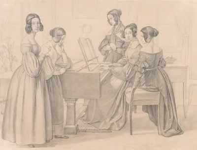 Musicale at the Prellers' — Friedrich Preller the Elder