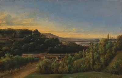 View of Saint-Cloud, Near the Seine — Alexandre Pau de Saint-Martin