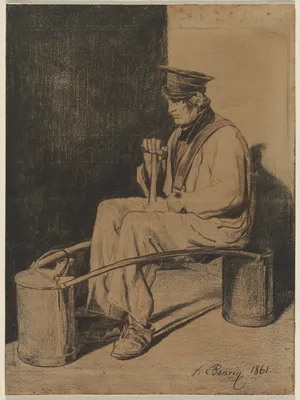 Water Carrier Seated on His Yoke — François Bonvin